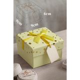 Artlantis Hediye Kutusu Kare 1 Adet K-8757 Küçük Boş Hediye Kutusu Sevgiliye Özel Kurdelalı Kutu Karton Kutu Hatıra Kutusu 9X9CM - Sarı