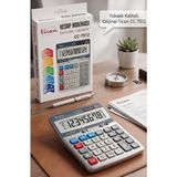 Artlantis Hesap Makinesi Gri 12X17 cm 1 Adet Ticon TH-7512 12 Haneli Hafızalı Orta Boy Ofis Büro Masaüstü Hesap Makinası