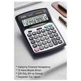Artlantis Hesap Makinesi Siyah 13.5X18.5 cm 1 Adet Csl CS-505 12 Haneli Orta Boy Hafızalı Ofis Büro Masaüstü Hesap Makinası