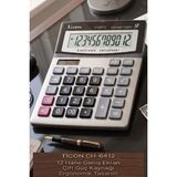 Artlantis Hesap Makinesi Siyah Gri 14.5X19CM 1 Adet Ticon CH-6412 12 Haneli Orta Boy Ofis Büro Masaüstü Hesap Makinası