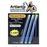 Artlantis İnce Sıcak Silikon Mum 5 Adet 1 Paket Mum Çubuk Silikon İnce Silikon Tabanca Yedeği İnce 1 Paket