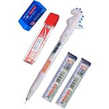 Artlantis Işıklı Dinazor Uçlu Kalem Seti Pembe 0.7 mm 1 Paket Dinazor Başlıklı Versatil Kalem Süslü Silikonlu Hediyelik Kalem - Standart - 0.7mm