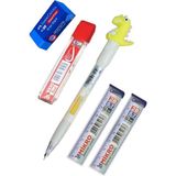 Artlantis Işıklı Dinazor Uçlu Kalem Seti Sarı 0.7 mm 1 Paket Dinazor Başlıklı Versatil Kalem Süslü Silikonlu Hediyelik Kalem - Standart - 0.7mm