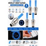 Artlantis Işıklı Sibop Kapağı 4 Lü 1 Paket Fotosel Haraket Sensörlü LED Işık Bisiklet Araba Motor Tekerlek Lastik - Mavi