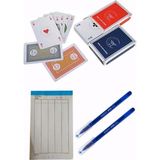 Artlantis Iskambil Pişti Oyun Kağıdı Briç Batak 52 Oyun Kağıdı 2 Paket Kaliteli Yazboz Kalem Iskanbil Biriç Kızıl Ay Oyun Kağıdı - Renkli - Standart