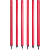 Artlantis Jumbo Kırmızı Kalem 6 Adet Kırmızı Başlık Kalemi Üçgen Kırmızı Renk Kurşun Kalem Ilk Kalemim - Standart