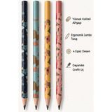 Artlantis Jumbo Kurşun Kalem 4 Adet Silka 1511 Kelebekli Jumbo Kalın Kalem Hb Kolay Tutuş Dereceli Kalem Kurşun Kalem - Siyah - Standart