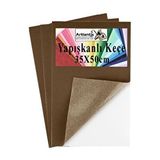 Artlantis Kahverengi Yapışkanlı Keçe 35x50 Cm 3 Adet 2.0 Mm Kendinden Yapışkanlı Renkli Hobi Keçesi Elişi Keçe Kumaşı Anasınıfı Çok Renkli