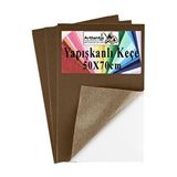 Artlantis Kahverengi Yapışkanlı Keçe 50x70 Cm 3 Adet 2.0 Mm Kendinden Yapışkanlı Renkli Hobi Keçesi Elişi Keçe Kumaşı Anasınıfı Çok Renkli