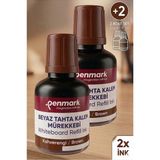 Artlantis Kahverengi Yazı Tahta Kalemi Mürekkebi 30 ml 2 Adet Penmark Tahta Kalemi Mürekkepi Kolay Silinebilir Doldurulabilir - Standart