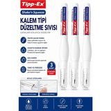 Artlantis Kalem Daksil 3 Adet Tipp-Ex Sıvı Düzeltme Kalemi Tükenmez Pilot Kalem Mürekkep Kapatıcı Silici Örtücü Yazı Düzeltici - Beyaz - 8 ml - Standart