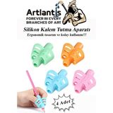 Artlantis Kalem Tutma Aparatı Pastel Renkler 4 Lü 1 Paket Silikon Kolay Tutma Aparatı 4 Renk - Standart - Renkli