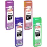 Artlantis Kalem Ucu 72 Li 0.9 mm 2b 4 Paket Çoklu Versatil Kalem Uç Mekanik Uçlu Otomatik Kurşun Mikro Kalem Ucu 60 mm Yumuşak - Çok Renkli