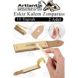 Artlantis Kalem Zımparası 2 Adet Eskiz Zımpara Kağıdı Füzen Kömür Kalem Karakalem Kalemtraş Kömür Bileme Ince Dişli Çizim Zımpara - Standart - Naturel