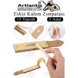 Artlantis Kalem Zımparası 3 Adet Eskiz Zımpara Kağıdı Füzen Kömür Kalem Karakalem Kalemtraş Kömür Bileme Ince Dişli Çizim Zımpara - Standart - Naturel