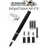 Artlantis Kaligrafi Dolma Kalem Seti 4 Lü 1 Paket Calligraphy Kalem Seti Hat Yazma Tasarım Sanat Kalemi Hattat - Standart - Renkli
