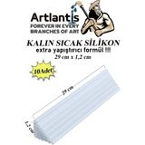 Artlantis Kalın Sıcak Silikon Mum 10 Adet 1 Paket Mum Çubuk Silikon Kalın Silikon Tabanca Yedeği Kalın 1 Paket