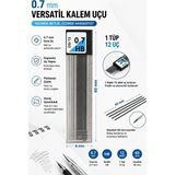 Artlantis Kaliteli Kalem Ucu 12 Li 0.7 mm Hb 1 Paket Tombow Versatil Kalem Uç Mekanik Uçlu Otomatik Kurşun Kalem Ucu 60 mm Yumuşak - Standart - Siyah