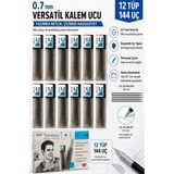 Artlantis Kaliteli Kalem Ucu 12 Li 0.7 mm Hb 12 Paket Tombow Versatil Kalem Uç Mekanik Uçlu Otomatik Kurşun Kalem Ucu 60MM Yumuşak - Standart - Siyah - 60 mm