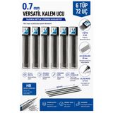 Artlantis Kaliteli Kalem Ucu 12 li 0.7 mm HB 6 Paket Tombow Versatil Kalem Uç Mekanik Uçlu Otomatik Kurşun Kal