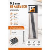 Artlantis Kaliteli Kalem Ucu 12 Li 0.9 mm Hb 1 Paket Tombow Versatil Kalem Uç Mekanik Uçlu Otomatik Kurşun Kalem Ucu 60MM Yumuşak - Standart - Siyah - 60 mm
