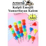 Artlantis Kalpli Emoji Yumurtlayan Kurşun Kalem 1 Adet Eğlenceli Hediyelik Kurşun Kalem Gülen Yüzlü Kurşun Kalem Karne Hediyesi
