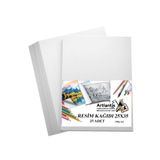 Artlantis Karakalem Eskiz Çizim Masa Üstü Şövale Duralit Seti 25x35 cm Pastel Dağıtıcı Dereceli Kalem Hamur Silgi Beyaz Kurşun Kalem