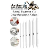 Artlantis Karakalem Seti 13 Parça 1 Paket Gölgelendirme Kalemi Hamur Silgi Dereceli Kalem Kaynaştırma Kalemi Dağıtıcı Kalem