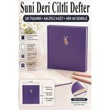 Artlantis Kare Not Defteri 16X16CM 1 Adet Lizz Sert Kapak 120 Yaprak Ciltli Çizgisiz Özel Anı Günlük Defteri Suni Deri - Mor