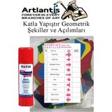Artlantis Katla Yapıştır Geometrik Şekiller Açılımları ve 20 gr Fatih Stick Yapıştırıcı Geometrik Cisimler Proje Tasarım Okul Sınıf Materyali - Renkli - Standart