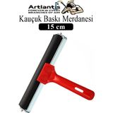 Artlantis Kauçuk Baskı Merdanesi 15 cm Metal 1 Adet Plastik Linol Baskı Merdanesi Silindir Rulo Merdane Vinil Baskı Yapıştırma - Çok Renkli - Standart