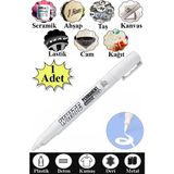Artlantis Keçeli Beyaz Kalem 1 Adet Kalıcı Marker Kalem Yağ Bazlı Cam Metal Seramik Ahşap Lastik Plastik Taş Yüzey - 2.4mm - Standart