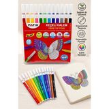 Artlantis Keçeli Kalem 12 Renk 1 Paket Fatih Slim 12 Li Keçeli Kalem Canlı Renkler Yıkanabilir Kaliteli Okul Öğrenci - Renkli - Standart