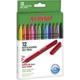 Artlantis Keçeli Kalem 12 Renk Alpino 1 Adet Keçe Uçlu Kalem Rotuladores - Renkli - Standart