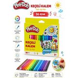 Artlantis Keçeli Kalem 36 Renk 1 Paket Play-Doh 36 Lı Keçeli Kalem Canlı Renkler Yıkanabilir Kaliteli Okul Öğrenci - Renkli - Standart