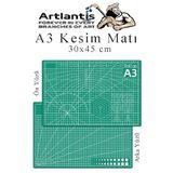 Artlantis Kesim Matı A3 30x45 cm Çift Taraflı 1 Adet Çizim Matı Kesme Madı Kesim Tablası Kesim Altlığı