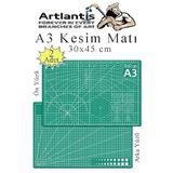 Artlantis Kesim Matı A3 30x45 cm Çift Taraflı 2 Adet Çizim Matı Kesme Madı Kesim Tablası Kesim Altlığı
