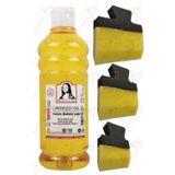 Artlantis Keten Yağı 500 ml 1 Adet Yassı Patpat Sünger Fırça Seti 3 lü Resim Yağı Monalisa Rafine Bezir Yağı Yağlı Boya İnceltici