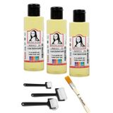 Artlantis Keten Yağı 70ml 3 Adet Zemin Fırçası ve Rulo Fırça Resim Yağı Monalisa Rafine Bezir Yağı Yağlı Boya İncelticisi Yağlı Bo