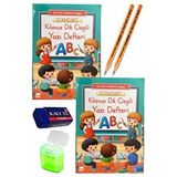 Artlantis Kılavuz Dik Çizgili Güzel Yazı Defteri A4 Büyük Boy Fatih Jumbo Kurşun Kalem Sınav Silgisi Kalemtraş Yeni Müfredat Çok Renkli