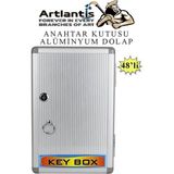 Artlantis Kilitli Anahtar Kutusu 48 Li 1 Paket Anahtar Dolabı Alüminyum Gövde Otel Otopark Apart Anahtarlık Dolap - Alüminyum Gri - Standart