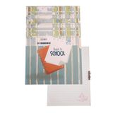 Artlantis Kilitli Kız Modeli Mcolor Sert Kapak Çizgili 14x20 cm Yeşil Hatıra Defteri