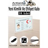 Artlantis Kimlik Ehliyet Kabı Şeffaf 10 Adet Yumuşak Esnek Şeffaf Kırılmaz Kredi Kartı Koruyucu Kart Kılıfı Kart Kabı Plastik - Standart