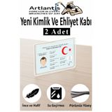 Artlantis Kimlik Ehliyet Kabı Şeffaf 2 Adet Yumuşak Esnek Şeffaf Kırılmaz Kredi Kartı Koruyucu Kart Kılıfı Kar