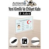 Artlantis Kimlik Ehliyet Kabı Şeffaf 3 Adet Yumuşak Esnek Şeffaf Kırılmaz Kredi Kartı Koruyucu Kart Kılıfı Kart Kabı Plastik