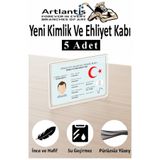 Artlantis Kimlik Ehliyet Kabı Şeffaf 5 Adet Yumuşak Esnek Şeffaf Kırılmaz Kredi Kartı Koruyucu Kart Kılıfı Kar