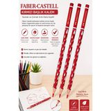 Artlantis Kırmızı Başlık Kalemi Damla 3 Adet Faber Castell Kırmızı Kurşun Kalem Yumuşak Uçlu Kolay Silinebilir Öğrenci - Standart