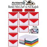 Artlantis Kırmızı Mini Zarf 7x9 cm Not Kağıtlı 20 Adet Küçük Kırmızı Zarf Mektup Oyun Zarfı Doğum Günü Dilekleri Zarfı Canlı Renk - 7x9cm - Standart