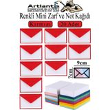 Artlantis Kırmızı Mini Zarf 7x9 cm Not Kağıtlı 20 Adet Küçük Kırmızı Zarf Mektup Oyun Zarfı Doğum Günü Dilekleri Zarfı Canlı Renk
