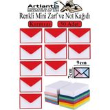 Artlantis Kırmızı Mini Zarf 7x9 cm Not Kağıtlı 50 Adet Küçük Kırmızı Zarf Mektup Oyun Zarfı Doğum Günü Dilekleri Zarfı Canlı Renk - 7x9cm - Standart